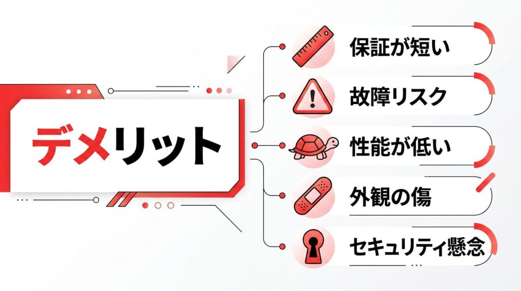 中古パソコンの5つのデメリットを図解で解説
